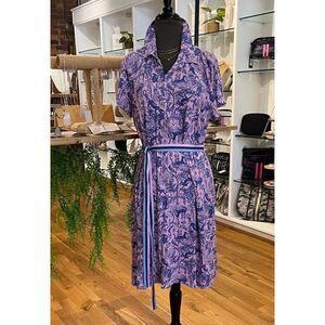 Lilly Pulitzer Renee Dress In Lilac Freesia Safari As I Can See size xL